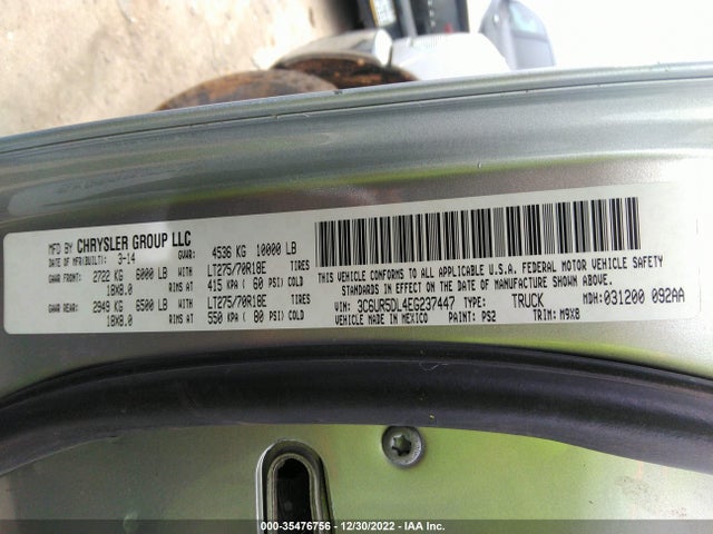 RAM 2500 Big Horn 2014 3C6UR5DL4EG237447 Image 10