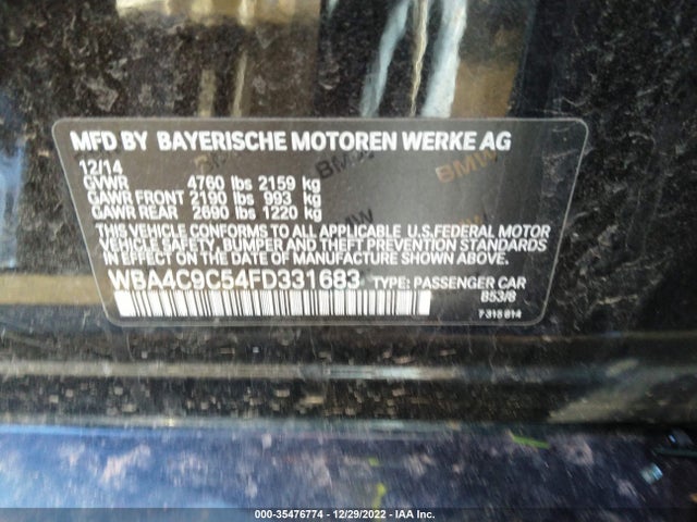 2015 BMW 4 Series, VIN: WBA4C9C54FD331683