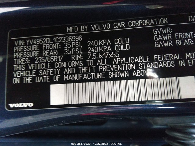 Volvo XC60 2012 YV4952DL1C2336996 Image 11