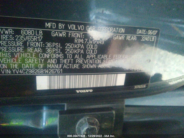 Volvo Xc90 I6 2008 YV4CZ982681426761 Image 9