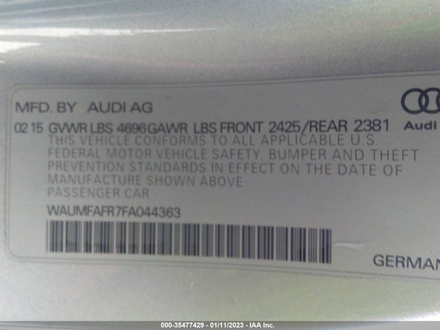 Audi A5 Premium Plus 2015 WAUMFAFR7FA044363 Image 11