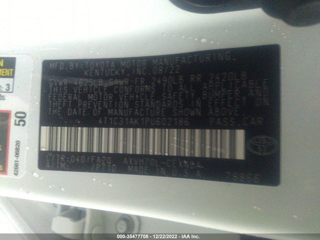 2023 Toyota Camry, VIN: 4T1C31AK1PU602186