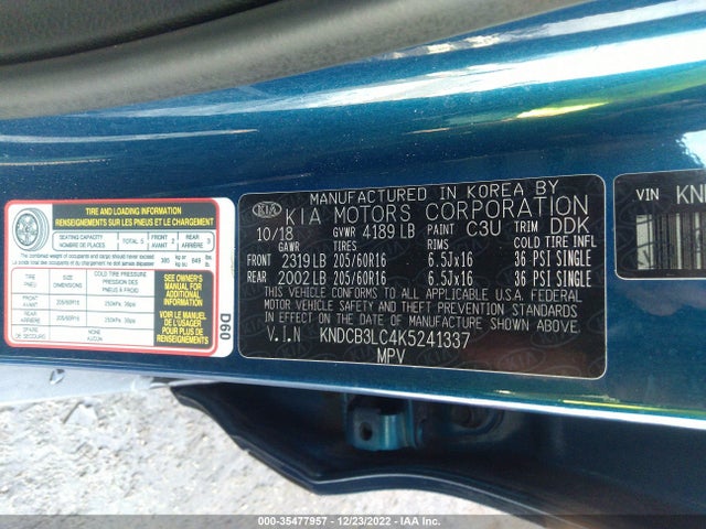KIA NIRO LX 2019 KNDCB3LC4K5241337 Image 9