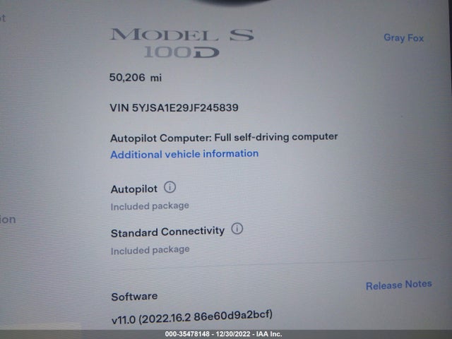 Tesla MODEL S 2018 5YJSA1E29JF245839 Image 8