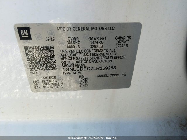 Chevrolet Tahoe Commercial 2020 1GNLCDEC7LR169258 Image 10