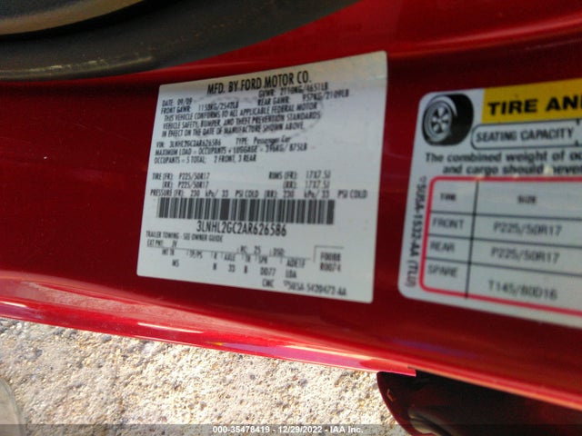 Lincoln MKZ 2010 3LNHL2GC2AR626586 Image 10