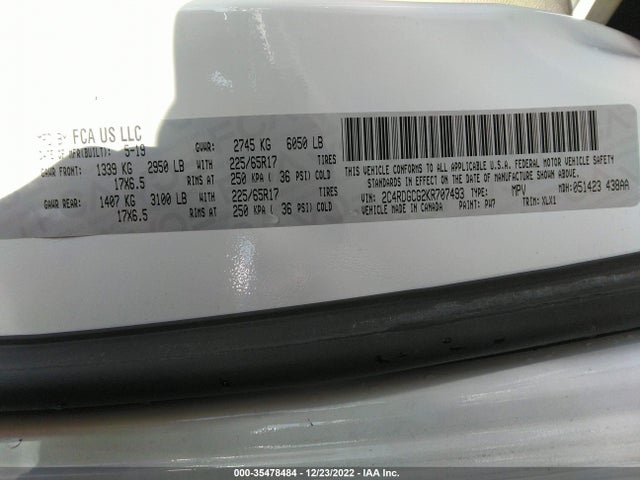Dodge Grand Caravan Sxt 2019 2C4RDGCG2KR707493 Image 11