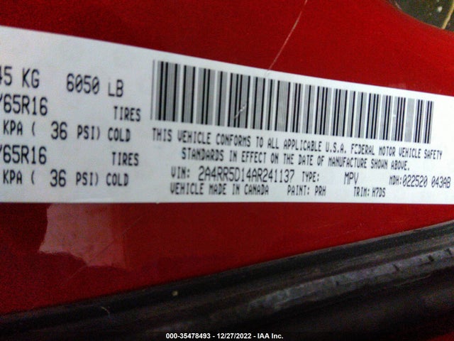 2A4RR5D14AR241137 Chrysler Town & Country Touring
