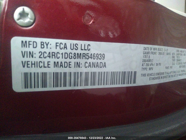 2021 Chrysler Voyager, VIN: 2C4RC1DG8MR546939