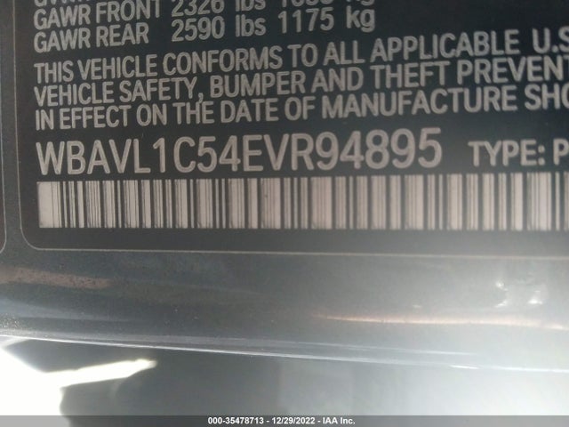 2014 BMW X1 XDRIVE28I VIN: WBAVL1C54EVR94895