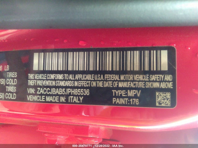 ZACCJBAB5JPH85536 Jeep Renegade