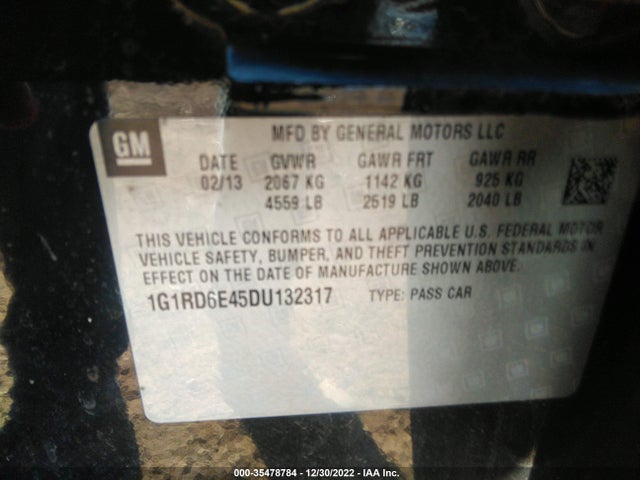 Chevrolet Volt 2013 1G1RD6E45DU132317 Image 11