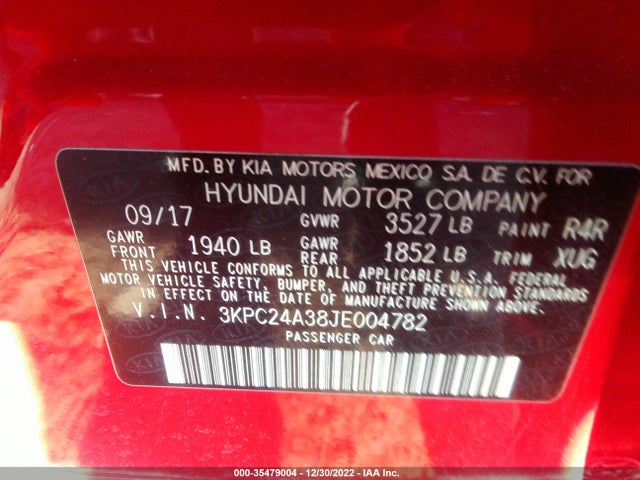 2018 Hyundai Accent, VIN: 3KPC24A38JE004782