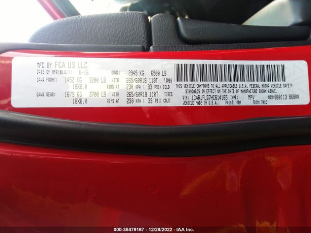 1C4RJFLG7HC614165 Jeep Grand Cherokee Trailhawk