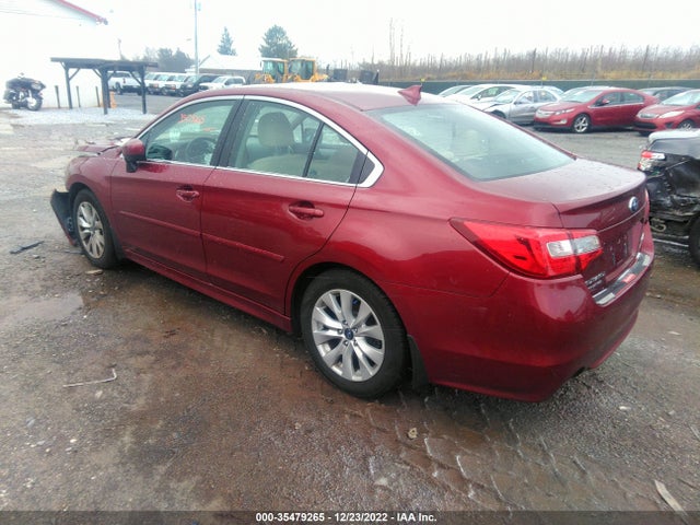 2016 SUBARU LEGACY 2.5I PREMIUM VIN: 4S3BNAC66G3037224