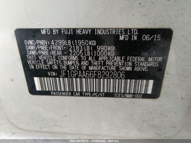 JF1GPAA66F8292806 Subaru Impreza Wagon 2.0i