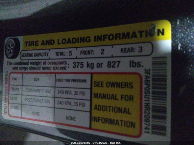 3FA6P0SU1HR209741 Ford Fusion Energi Titanium/platinum