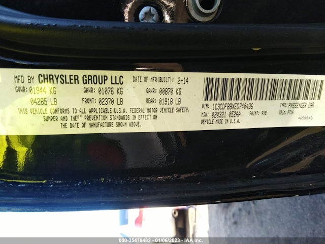 35479482 :رقم المزاد ، 1C3CDFBBXED740436 vin ، 2014 Dodge Dart Sxt مزاد بيع