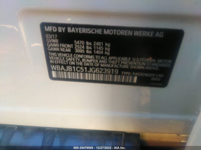 WBAJB1C51JG623919 BMW 5 Series 530e Xdrive Iperformance