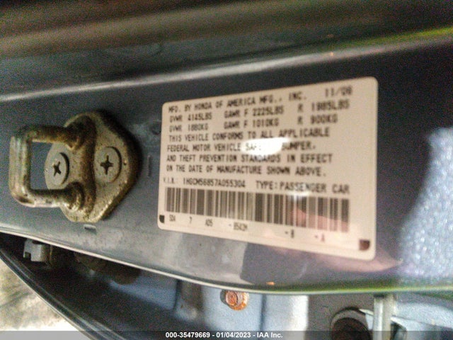 2007 HONDA ACCORD SDN EX-L VIN: 1HGCM56857A055304