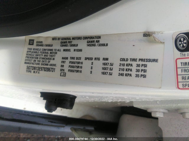5GTDN13E978206731 Hummer H3 SUV