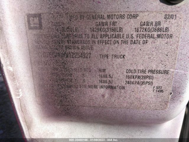 1GTEC14WX1Z254927 GMC Sierra 1500 Sl