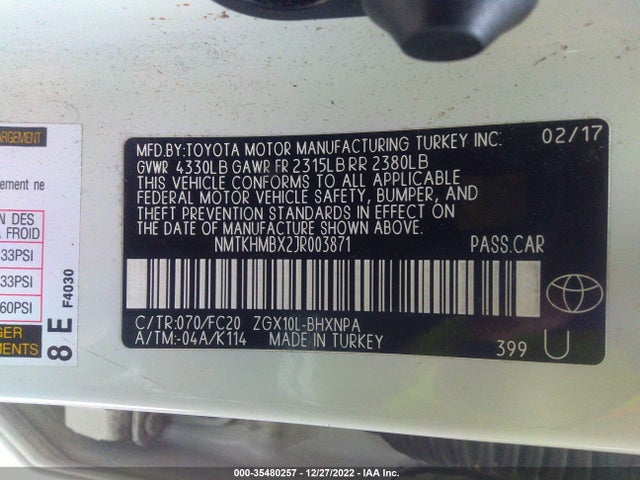 2018 Toyota CH-R, VIN: NMTKHMBX2JR003871