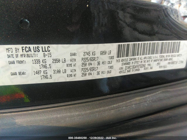 2C4RC1BG4FR752202 Chrysler Town & Country Touring