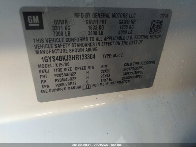 Cadillac Escalade 2017 1GYS4BKJ3HR133304 Image 10