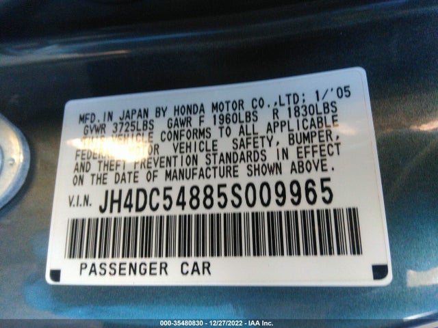 Acura RSX 2005 JH4DC54885S009965 Image 10