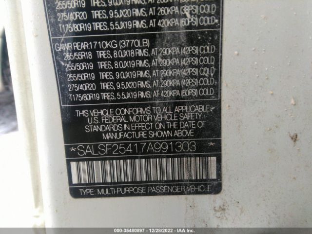 SALSF25417A991303 Land Rover Range Rover Sport Hse