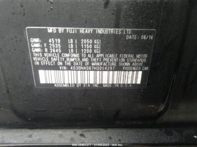 4S3BNAS67H3004297 Subaru Legacy Sport