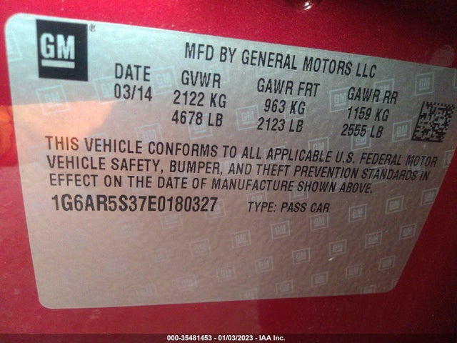 Cadillac CTS SEDAN 2014 1G6AR5S37E0180327 Image 10