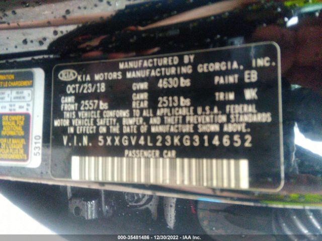 5XXGV4L23KG314652 KIA Optima