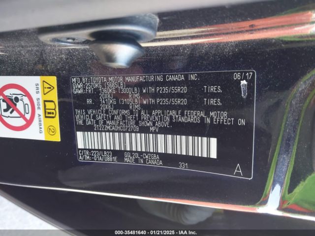 2T2ZZMCA0HC072709 Lexus RX 350