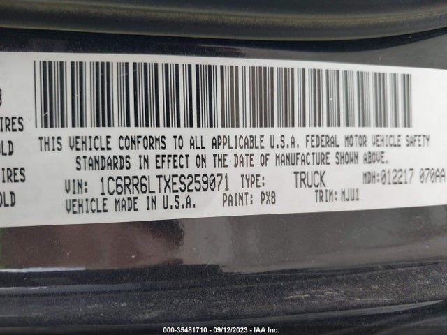 1C6RR6LTXES259071 RAM 1500 Lone Star
