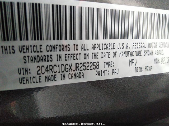 Chrysler Pacifica Touring 2018 2C4RC1DGXJR252258 Image 10