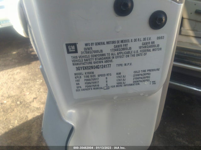 3GYEK62N04G124177 Cadillac ESCALADE EXT