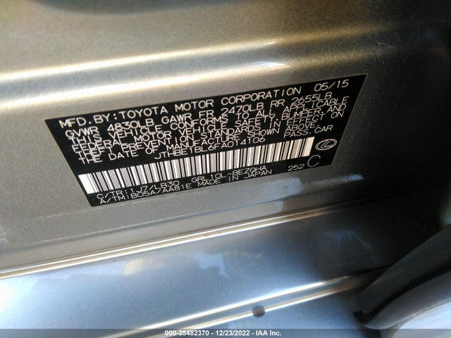 Lexus GS 350 2015 JTHBE1BL6FA014106 Image 9