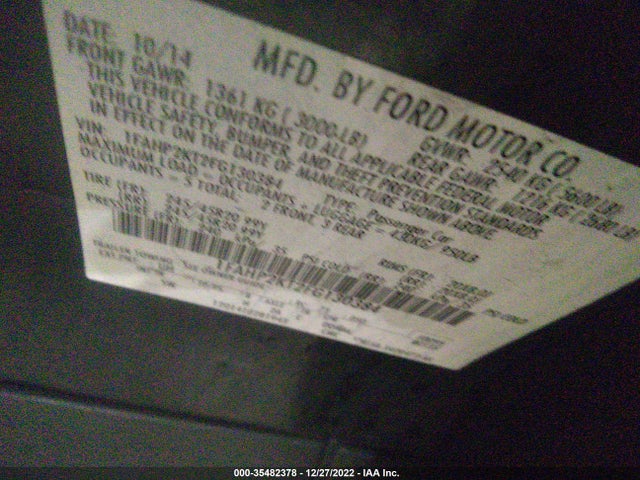 2015 Ford Taurus, VIN: 1FAHP2KT2FG130384