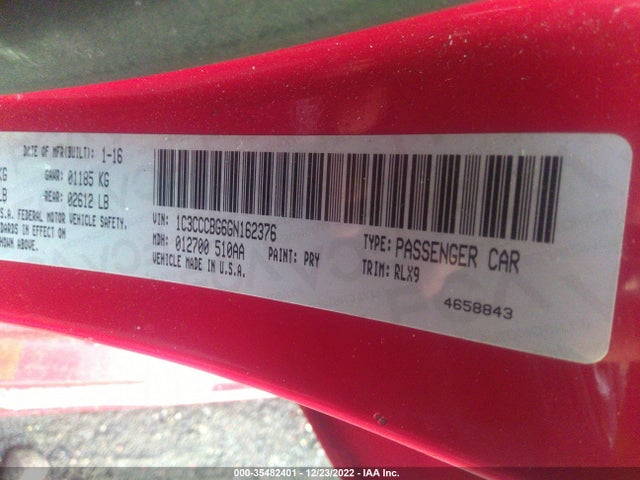 Chrysler 200 S 2016 1C3CCCBG6GN162376 Image 9