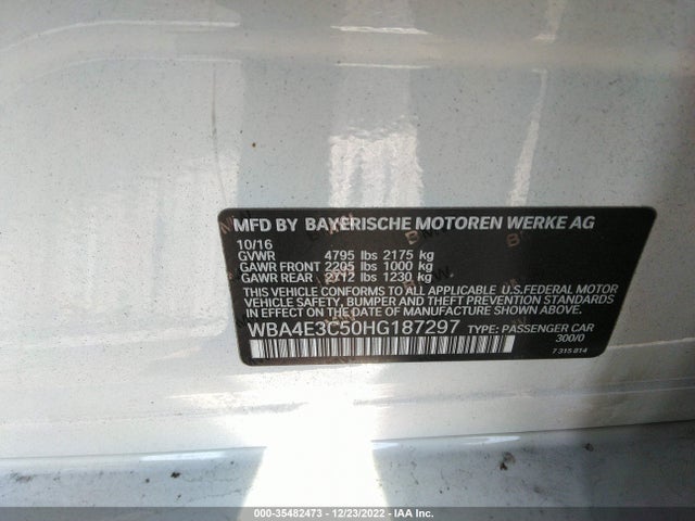 BMW 4 Series 440i 2017 WBA4E3C50HG187297 Image 9