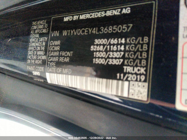 2020 Mercedes-Benz Metris, VIN: W1YV0CEY4L3685057