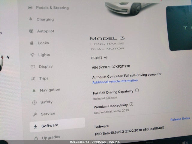 Tesla Model 3 Long Range/performance 2019 5YJ3E1EB7KF211778 Image 8