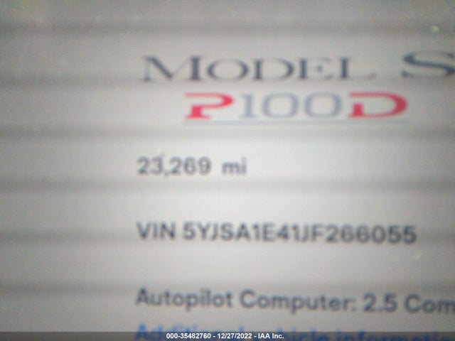 2018 Tesla Model S, VIN: 5YJSA1E41JF266055
