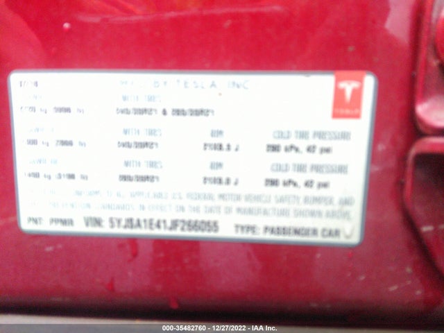 2018 Tesla Model S, VIN: 5YJSA1E41JF266055