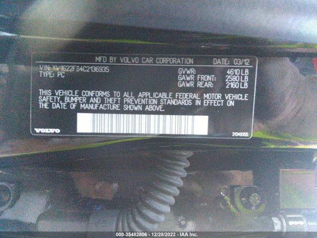 Volvo S60 T5 2012 YV1622FS4C2136935 Image 10