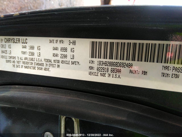 Dodge CALIBER SE 2008 1B3HB28B68D692480 Image 10