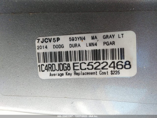 Dodge DURANGO LIMITED 2014 1C4RDJDG8EC522468 Image 9