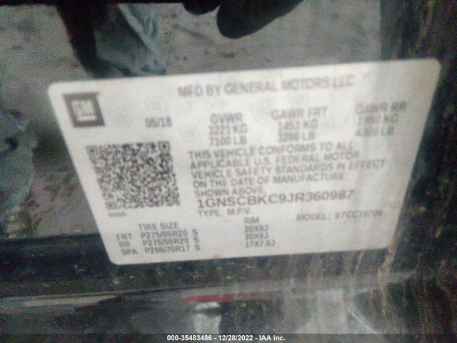 Chevrolet Tahoe Lt 2018 1GNSCBKC9JR360987 Image 10